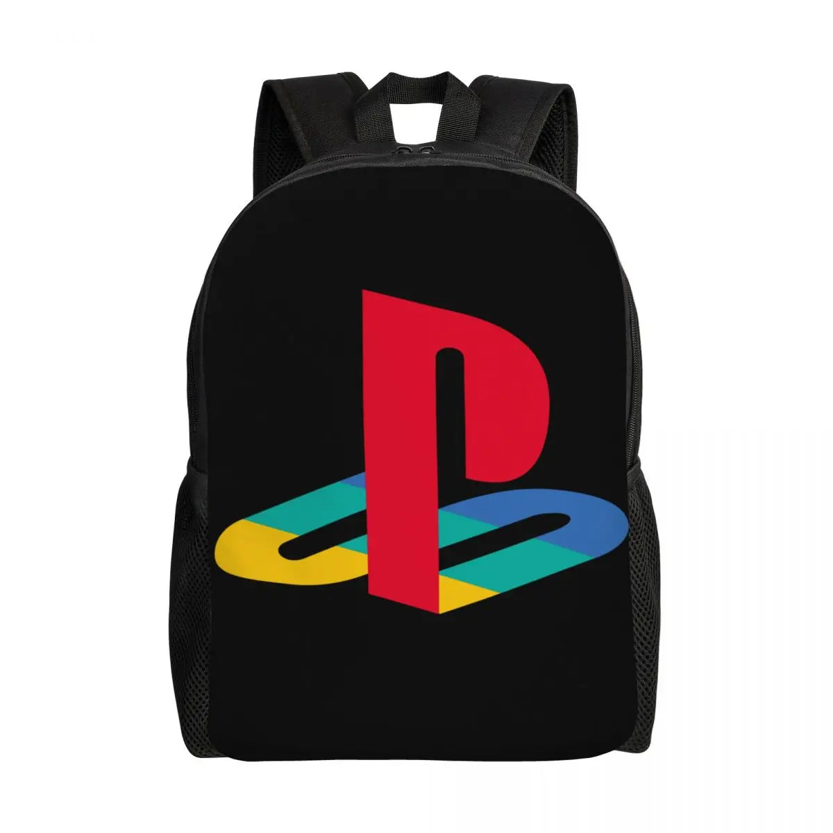 Mochila con botones de PlayStation para mujeres y hombres, impermeable, mochila escolar universitaria, regalo para gamers, mochila estampada