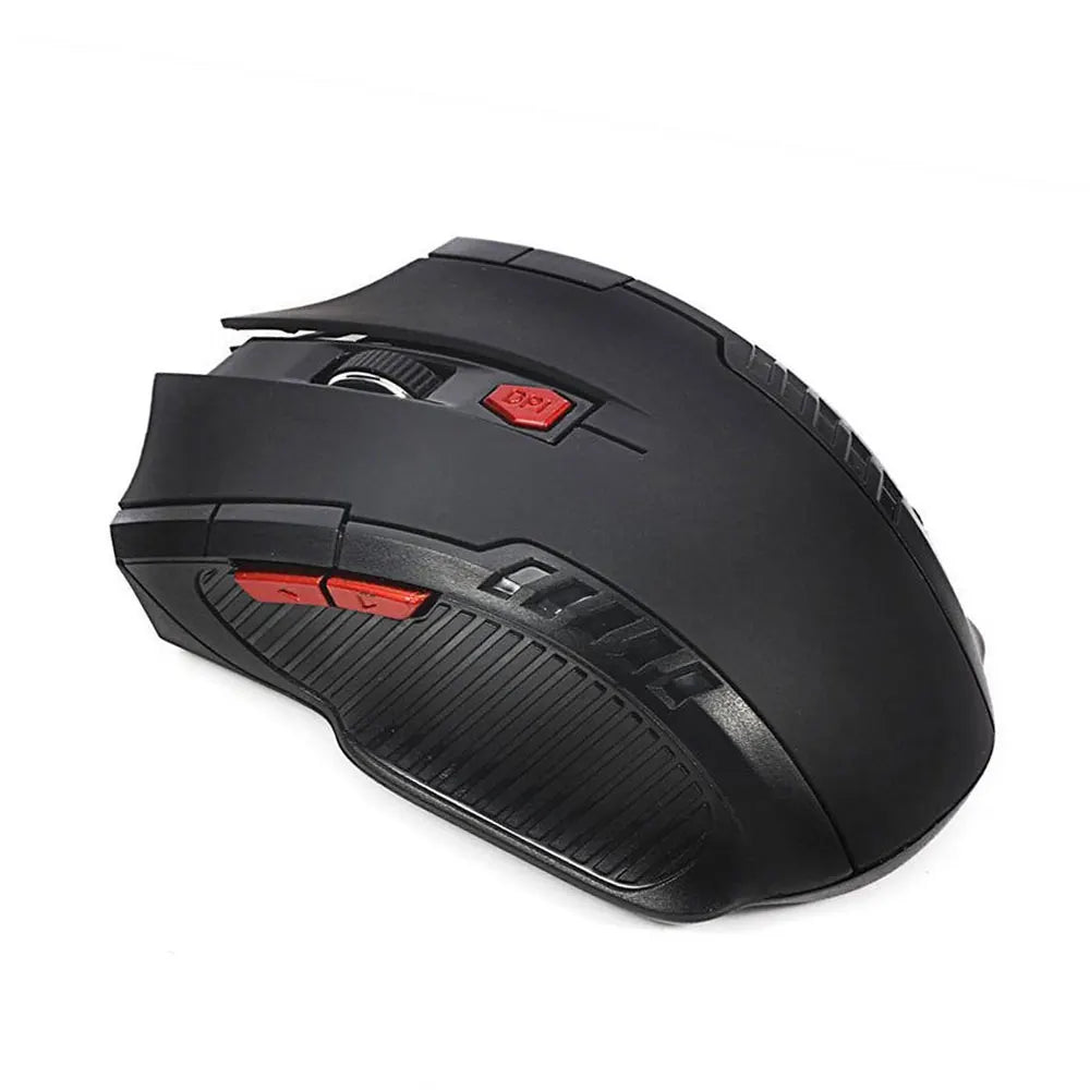 mouse inalámbrico de 2.4G con receptor USB, 6 botones, mouse ópticos inalámbricos profesionales