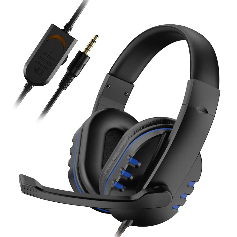Auriculares Gaming con cable de 3.5mm, headset con cancelación de ruido, auriculares con micrófono y control de volumen para consolas y PC