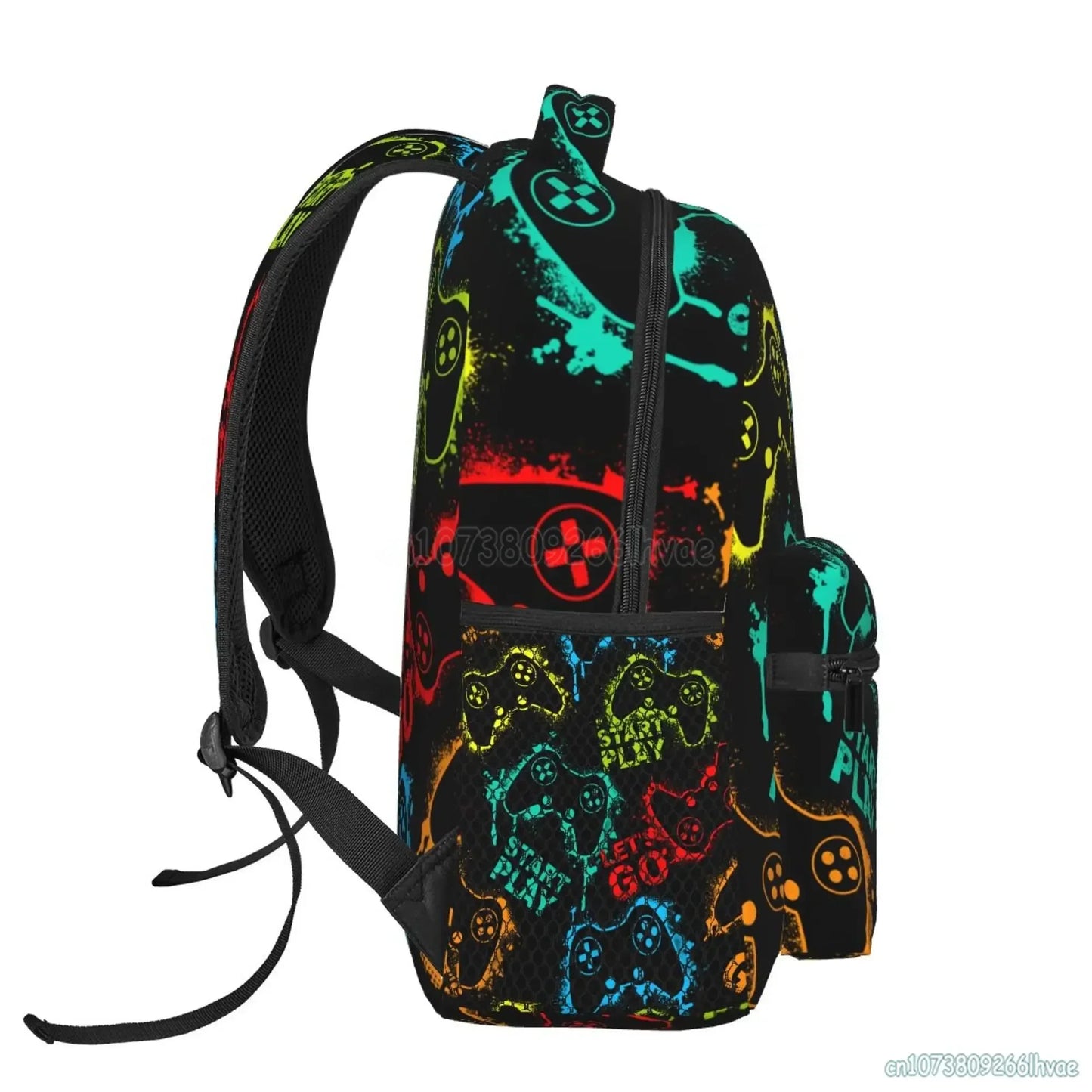 Mochila de video juegos para chicos y chicas, duradera, mochila escolar para computadora, mochila de viaje, senderismo, camping, mochila de día unisex, mochila casual para laptop.