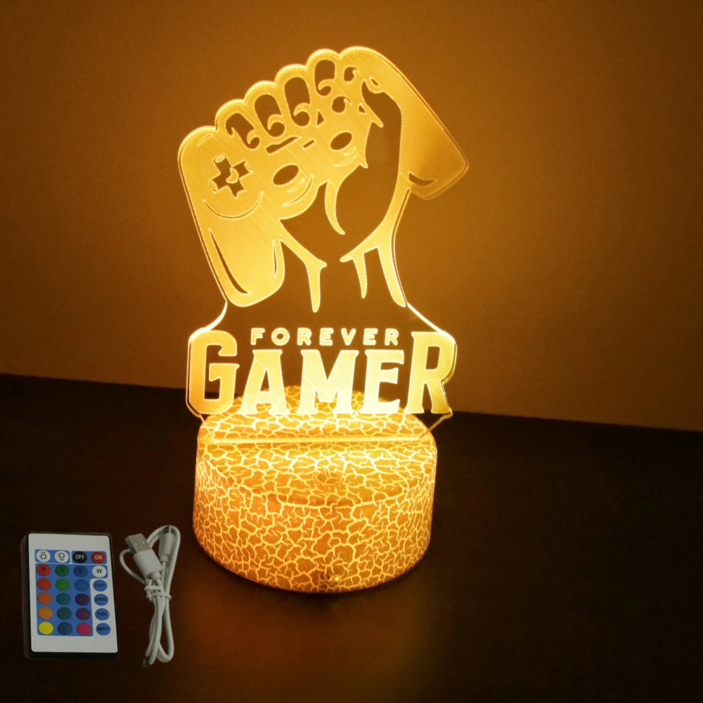 Lámpara LED 3D de Juego Luz Nocturna para la Habitación de Gaming XBOX, Iluminación de Mesa de Configuración para Jugadores, Decoración de Lámparas, Icono de Habitación, Regalos para Niños