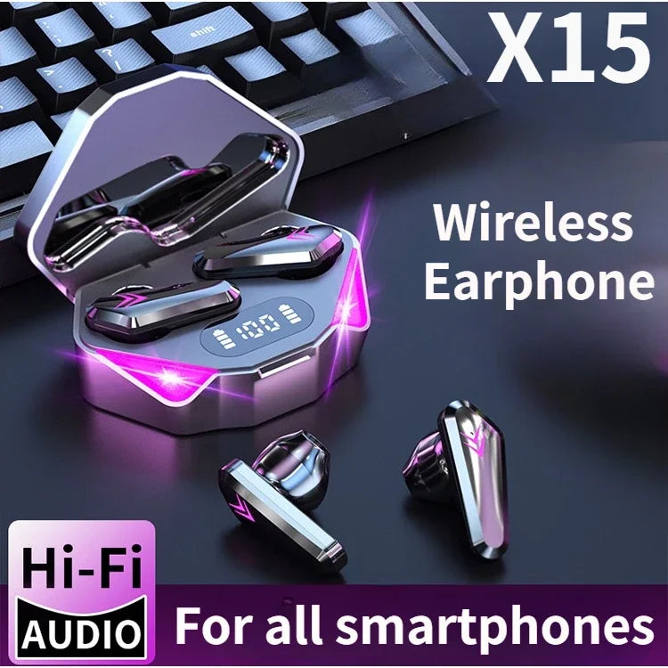 Nuevos auriculares Bluetooth inalámbricos para juegos, earbuds de baja latencia, audífonos bluetooth inalámbricos, auriculares gamer con micrófono.