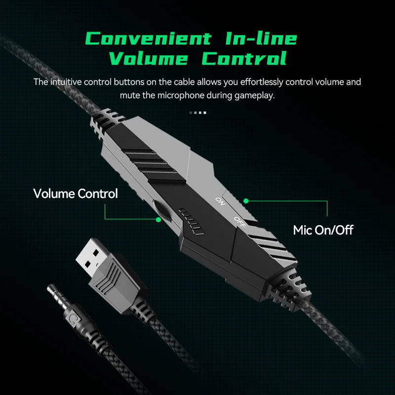 Audifonos gamer con orejas y diseño de ojo de águila con luz led  para PS4, PS5, Xbox y PC, con micrófono HD