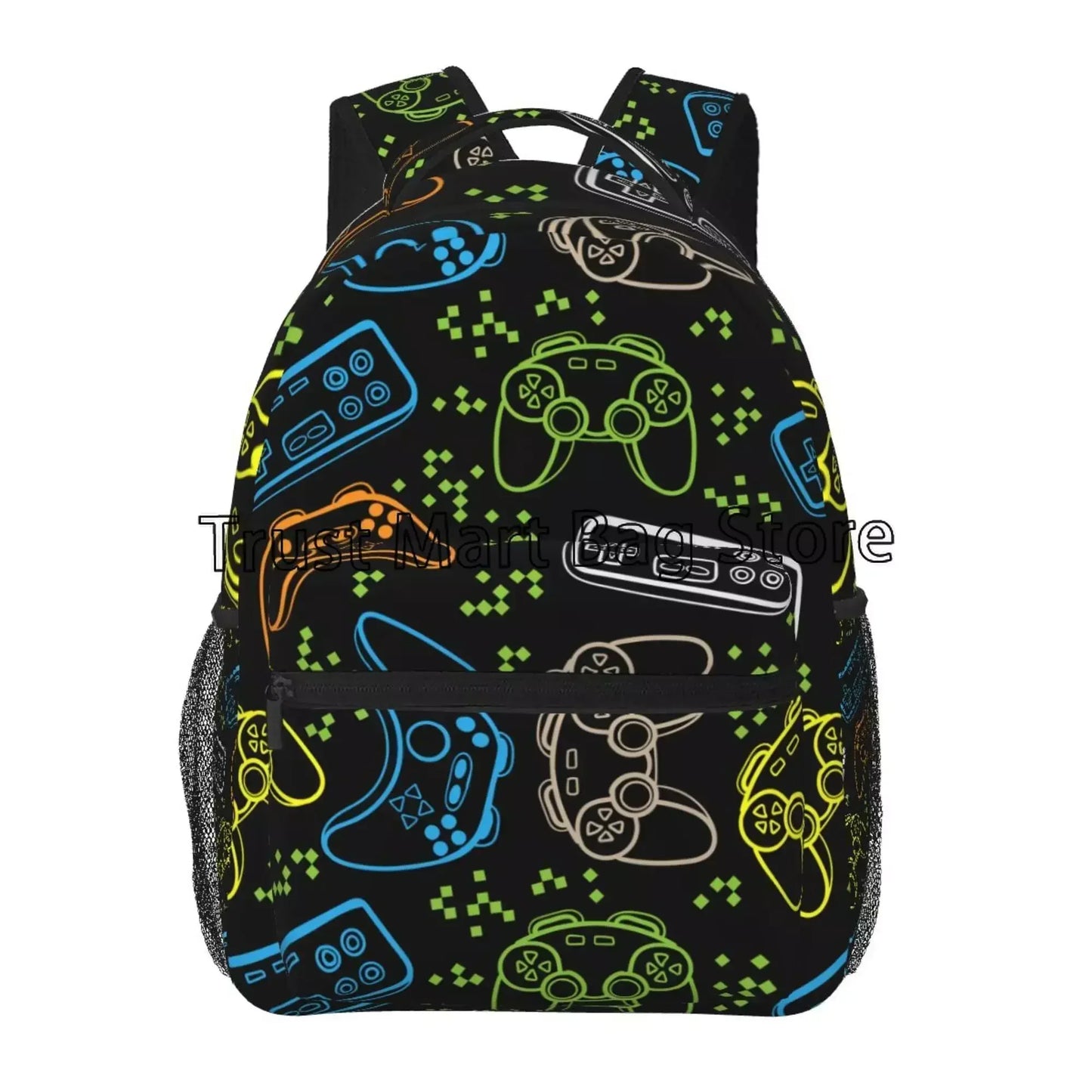 Mochila de video juegos para chicos y chicas, duradera, mochila escolar para computadora, mochila de viaje, senderismo, camping, mochila de día unisex, mochila casual para laptop.