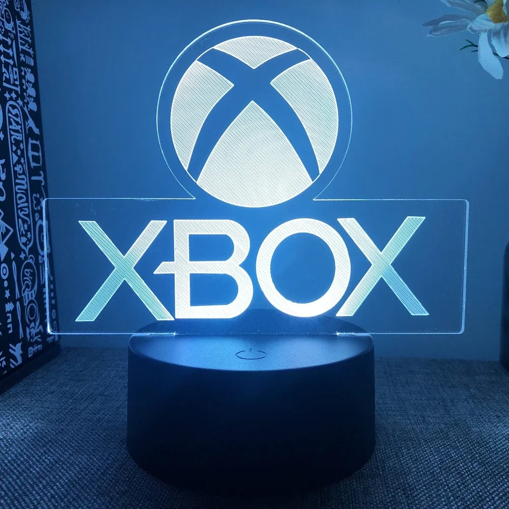 Lámpara LED 3D de Juego Luz Nocturna para la Habitación de Gaming XBOX, Iluminación de Mesa de Configuración para Jugadores, Decoración de Lámparas, Icono de Habitación, Regalos para Niños