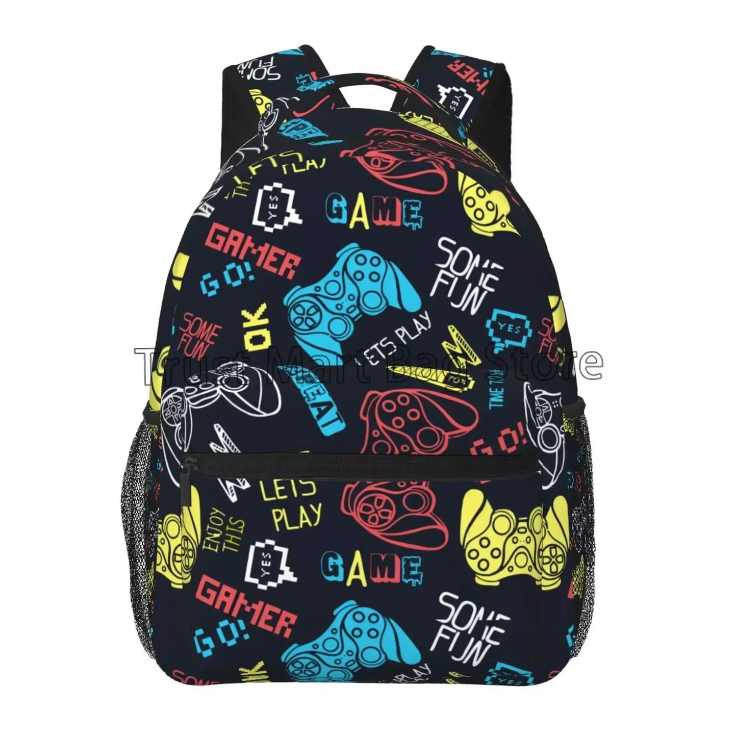 Mochila de video juegos para chicos y chicas, duradera, mochila escolar para computadora, mochila de viaje, senderismo, camping, mochila de día unisex, mochila casual para laptop.