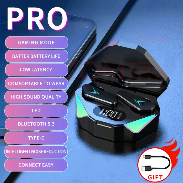 Nuevos auriculares Bluetooth inalámbricos para juegos, earbuds de baja latencia, audífonos bluetooth inalámbricos, auriculares gamer con micrófono.