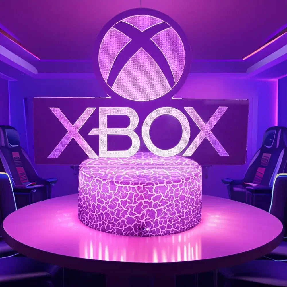 Lámpara LED 3D de Juego Luz Nocturna para la Habitación de Gaming XBOX, Iluminación de Mesa de Configuración para Jugadores, Decoración de Lámparas, Icono de Habitación, Regalos para Niños