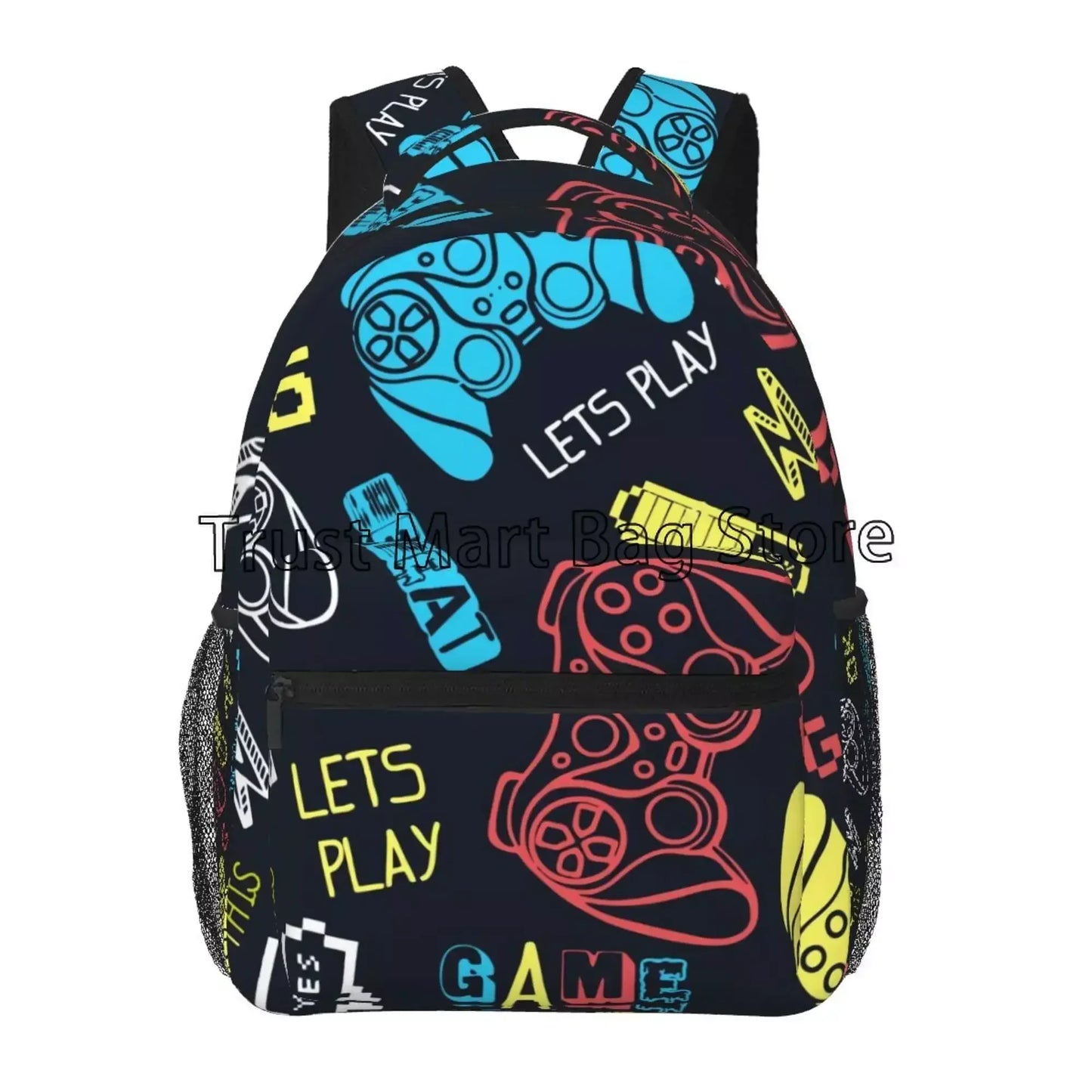 Mochila de video juegos para chicos y chicas, duradera, mochila escolar para computadora, mochila de viaje, senderismo, camping, mochila de día unisex, mochila casual para laptop.