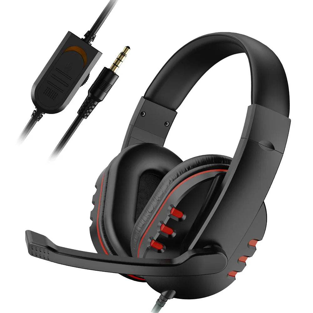 Auriculares Gaming con cable de 3.5mm, headset con cancelación de ruido, auriculares con micrófono y control de volumen para consolas y PC