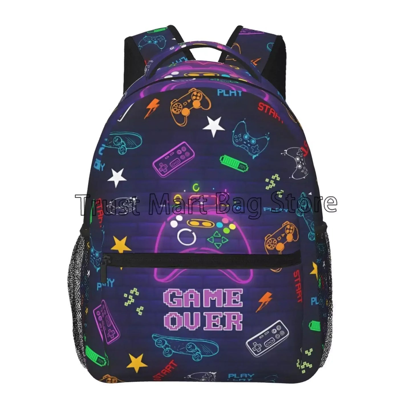 Mochila de video juegos para chicos y chicas, duradera, mochila escolar para computadora, mochila de viaje, senderismo, camping, mochila de día unisex, mochila casual para laptop.