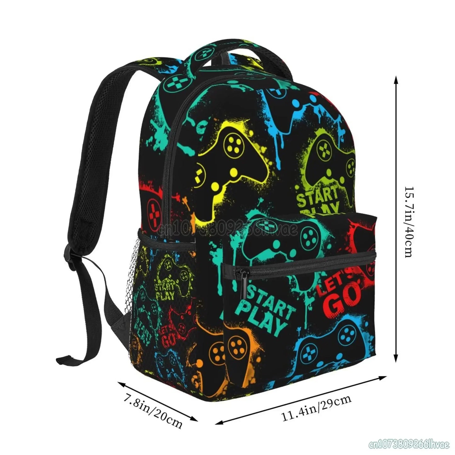 Mochila de video juegos para chicos y chicas, duradera, mochila escolar para computadora, mochila de viaje, senderismo, camping, mochila de día unisex, mochila casual para laptop.